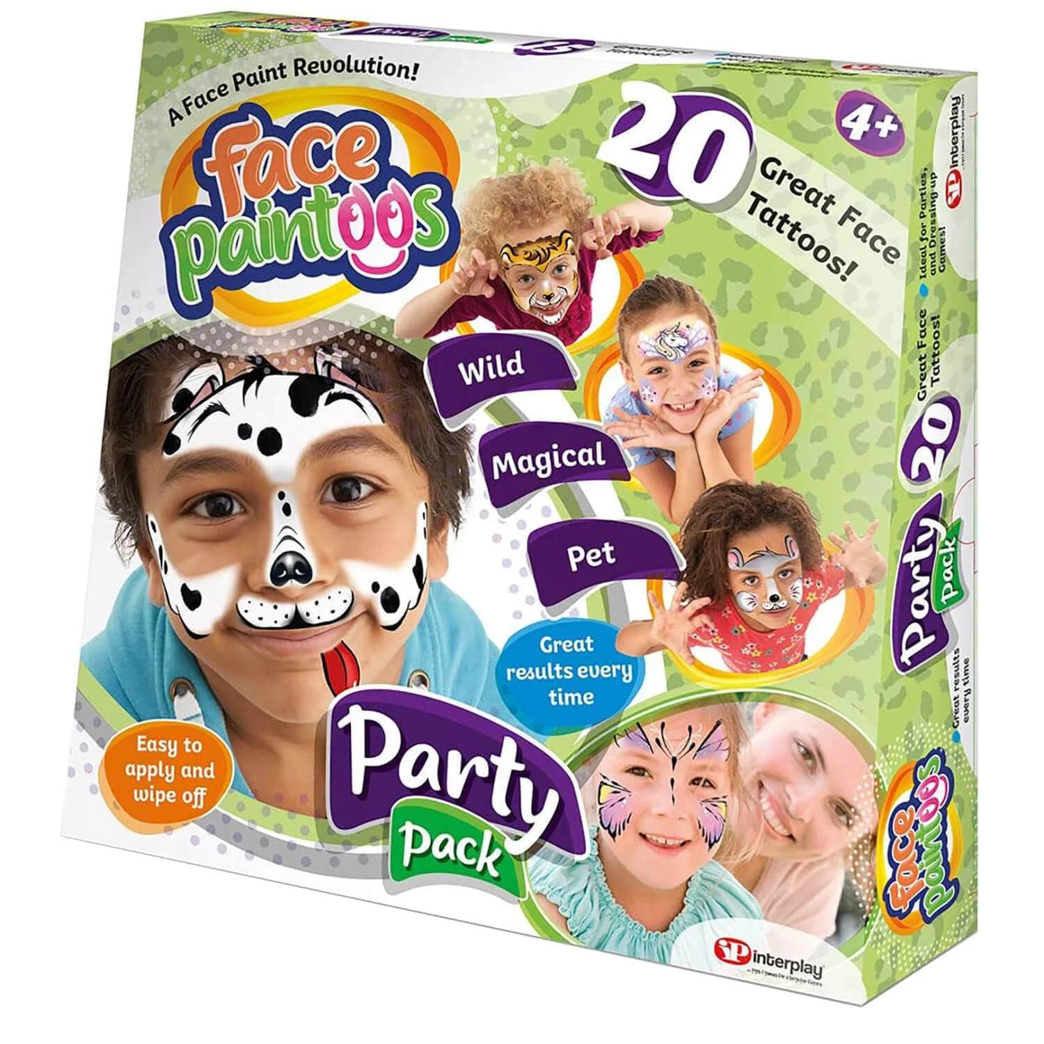 Face Paintoos Party Pack 20 Tattoos Fancy Dress Fun Wild Pet Magic 1 Face Paintoos Party Pack 20 Tattoos Fancy Dress Fun Wild Pet Magic