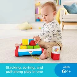 Fisher Price Pull-Along Activity Blocks Numbers Shapes -XS-Stock GRAGJW10 5978 9393 4 opt