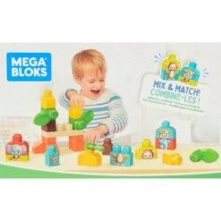 Mega Bloks Safari Friends Building Set Plant Based Blocks 30pc -XS-Stock GRAGPT75 5983 9633 3 opt