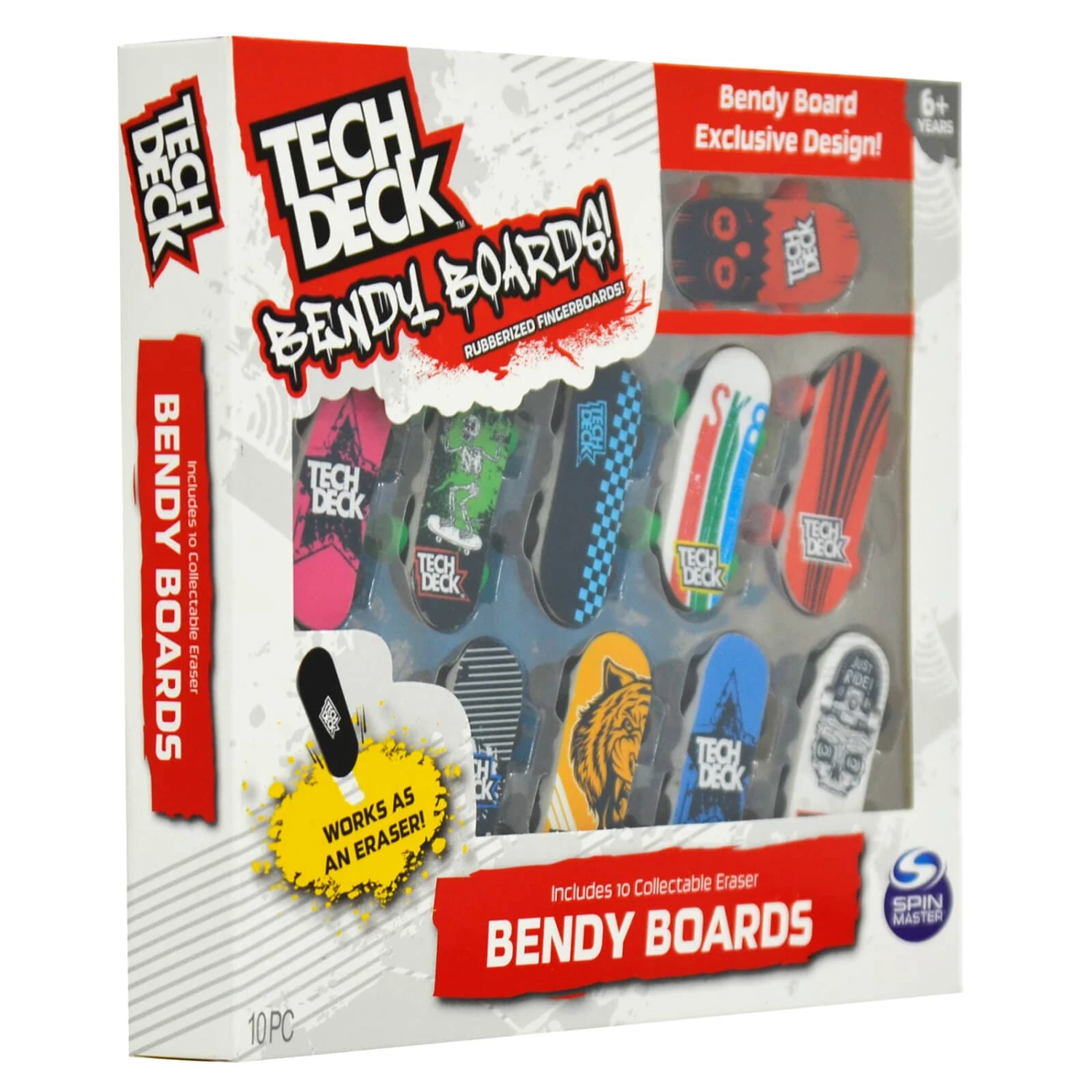 SPIN MASTER Pack Of 10 Tech Deck Bendy Boards Finger Skateboard Eraser 3 SPIN MASTER Pack Of 10 Tech Deck Bendy Boards Finger Skateboard Eraser - Image 3