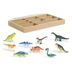Melissa & Doug Dinosaur Party Play Set 9 Figures In Wooden Tray -XS-Stock HEA12666 4 opt