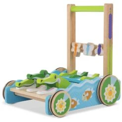 Melissa & Doug Chomp & Clack Alligator Wooden Push Along Toy -XS-Stock HEA13129 3 opt