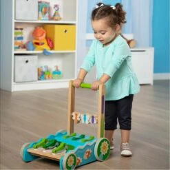 Melissa & Doug Chomp & Clack Alligator Wooden Push Along Toy -XS-Stock HEA13129 4 opt