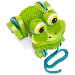 Melissa & Doug First Play Wooden Frog Pull Along Toddler Toy -XS-Stock HEA13205 5 opt
