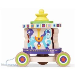 Carousel Pull Toy Wooden Horses Toddler Melissa & Doug 18m+ -XS-Stock HEA13616 5 opt