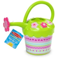 Melissa & Doug Pretty Petals Watering Can Kids Size Green Pink -XS-Stock HEA16724 3 opt