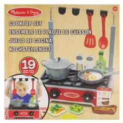 Melissa & Doug Deluxe Wooden Cooktop Set 19 Piece Play Cooker -XS-Stock HEA19288 3 opt