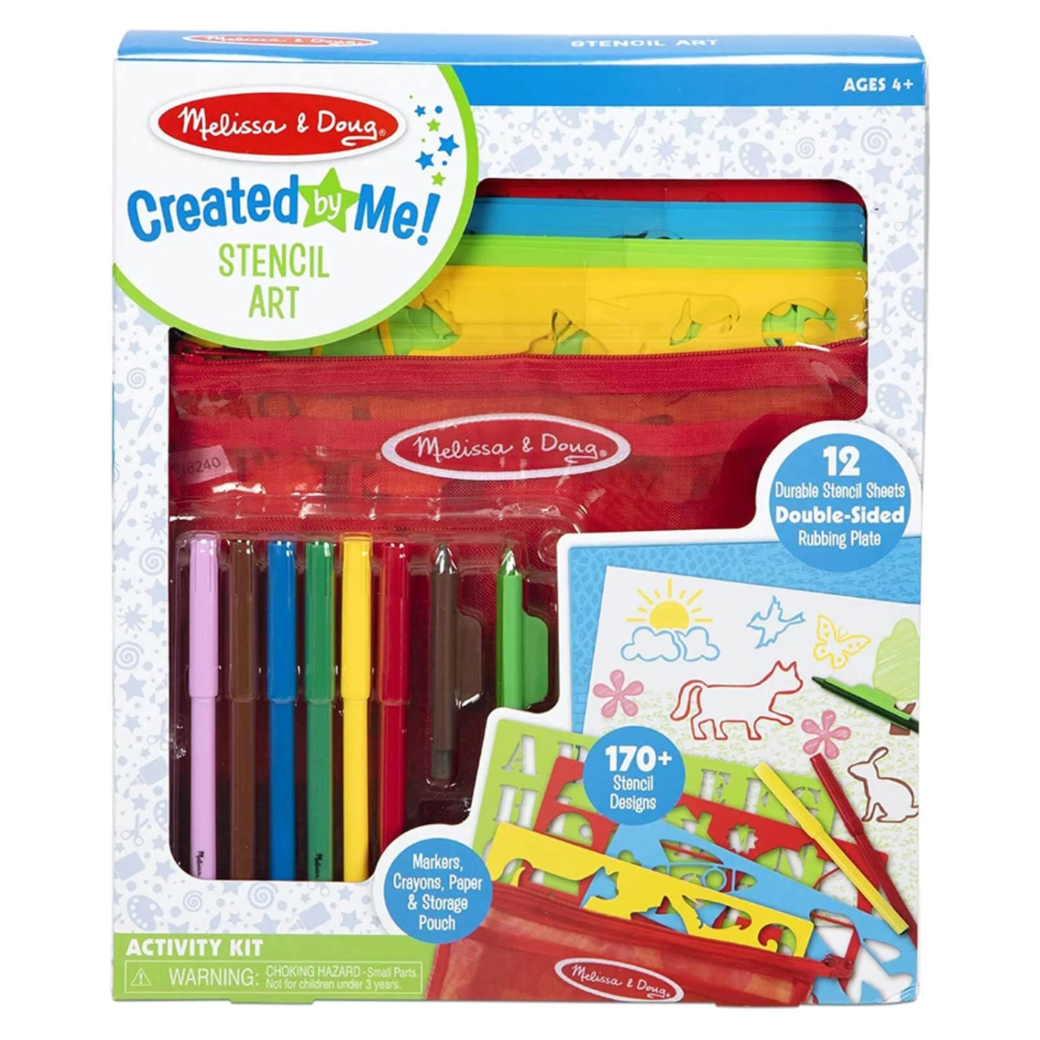 Melissa & Doug Stencil Art Activity Kit With Pouch 170+ Designs 1 Melissa & Doug Stencil Art Activity Kit With Pouch 170+ Designs