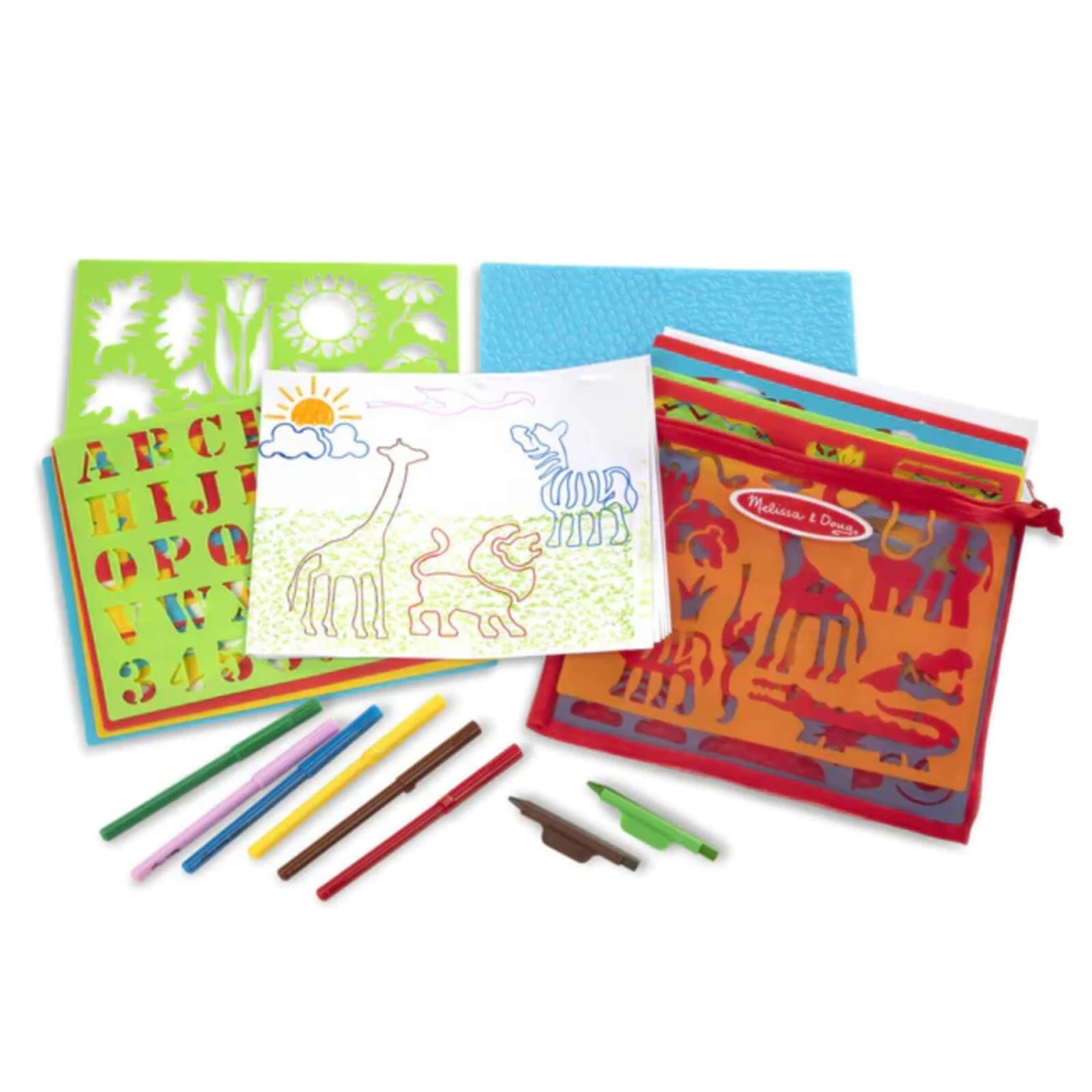 Melissa & Doug Stencil Art Activity Kit With Pouch 170+ Designs 3 Melissa & Doug Stencil Art Activity Kit With Pouch 170+ Designs - Image 3