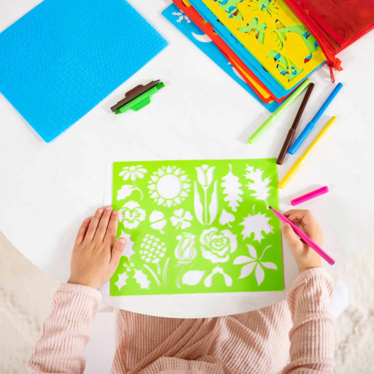 Melissa & Doug Stencil Art Activity Kit With Pouch 170+ Designs 2 Melissa & Doug Stencil Art Activity Kit With Pouch 170+ Designs - Image 2