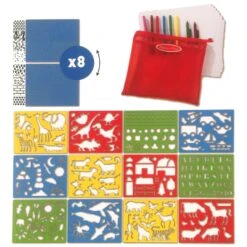 Melissa & Doug Stencil Art Activity Kit With Pouch 170+ Designs 7 Melissa & Doug Stencil Art Activity Kit With Pouch 170+ Designs -XS-Stock HEA40624 6 opt