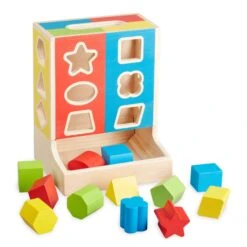 Melissa & Doug Wooden Shape Sorter 12 Colour Blocks 18m+ -XS-Stock HEA94001 5 opt