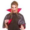 Deluxe Mini Vampire Cape Black Red Fancy Dress Halloween 36cm