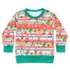 Kids Long Sleeved Green Elf Christmas Jumper Age 2-7