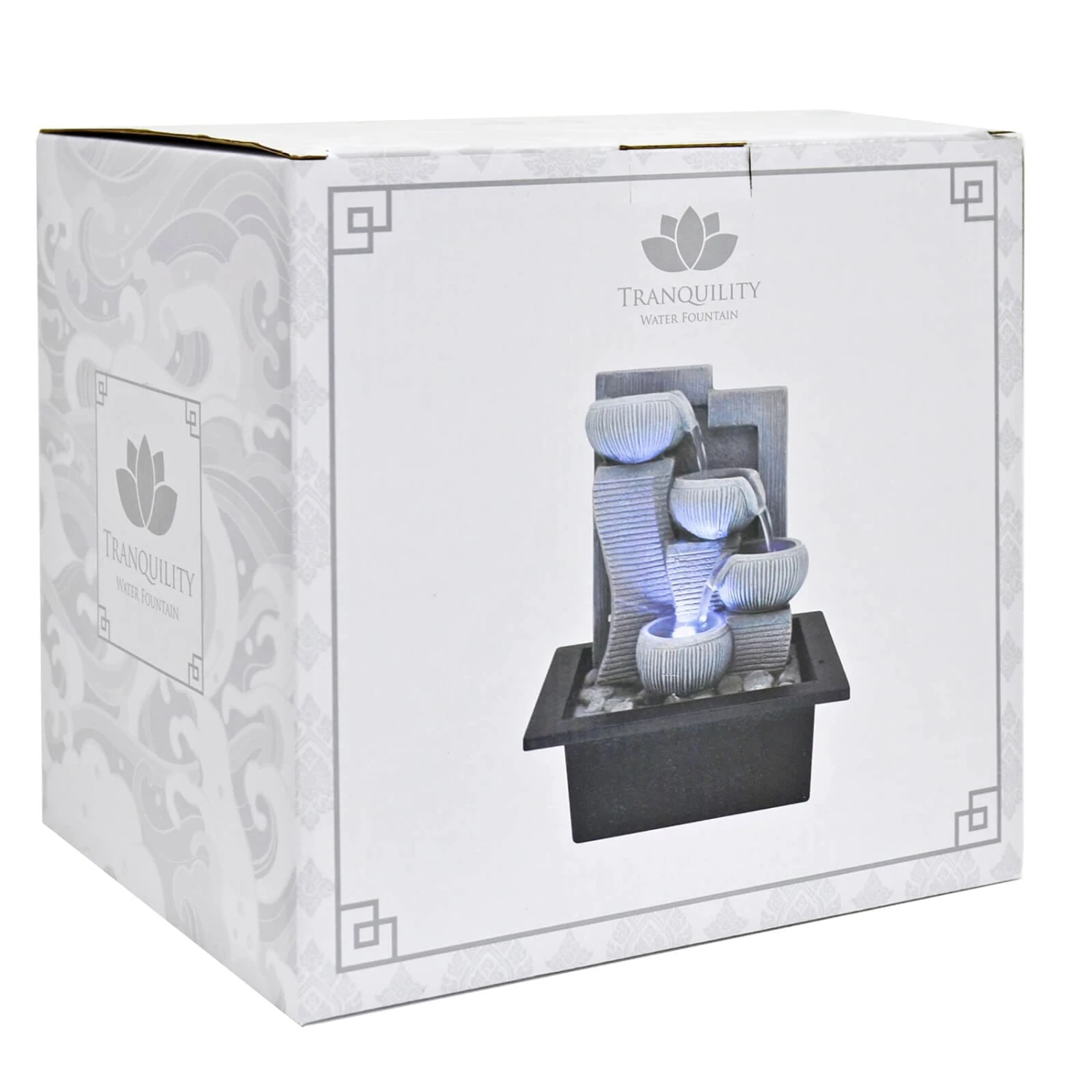 Leonardo Bowls Cascade Indoor Water Fountain LED Light Tranquility 25cm 2 Leonardo Bowls Cascade Indoor Water Fountain LED Light Tranquility 25cm - Image 2