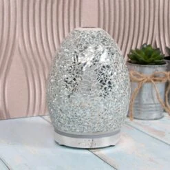 Leonardo Aroma Humidifier Mosaic Egg Shape Colour Change LED Light 16cm -XS-Stock LPLLP47478 2 opt