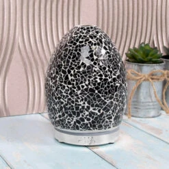 Leonardo Aroma Humidifier Mosaic Egg Shape Colour Change LED Light 16cm -XS-Stock LPLLP47479 2 opt