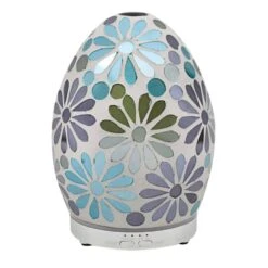 Leonardo Aroma Humidifier Flower Mosaic Egg Colour Change LED Light 16cm -XS-Stock LPLLP47497 3 opt