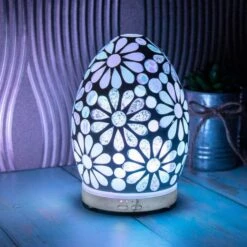 Leonardo Aroma Humidifier Flower Mosaic Egg Colour Change LED Light 16cm -XS-Stock LPLLP47500 1 opt