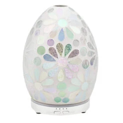 Leonardo Aroma Humidifier Flower Mosaic Egg Colour Change LED Light 16cm -XS-Stock LPLLP47500 3 opt