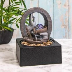 Leonardo Serenity Indoor Water Fountain Pebbles LED Light