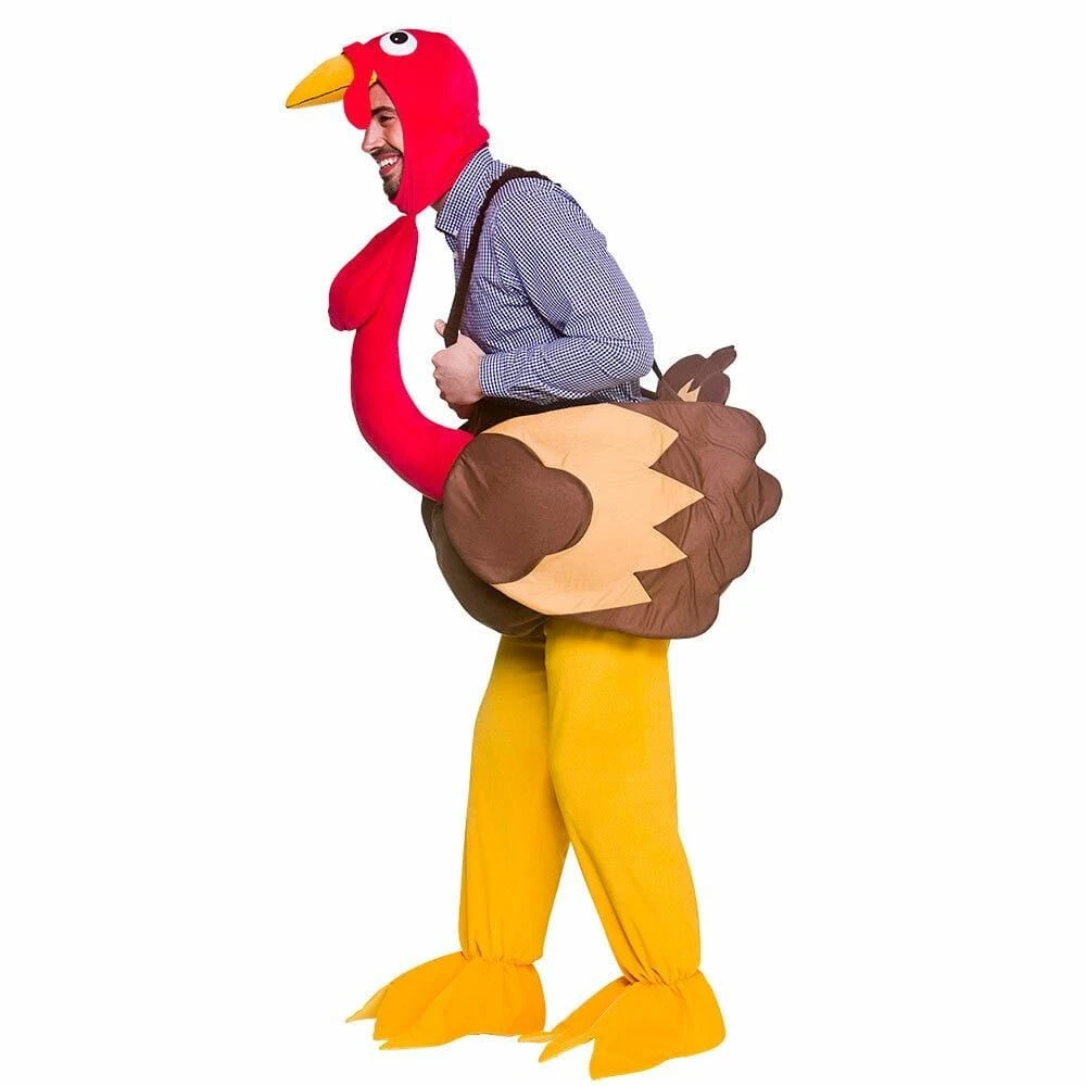 Adult Turkey Costume Christmas Bird Fancy Dress Halloween 1 Adult Turkey Costume Christmas Bird Fancy Dress Halloween
