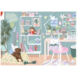 Gibsons Retro Vibes Jigsaw Puzzle 90s Bedroom White Logo 1000 Pieces -XS-Stock PRI6609 2 opt