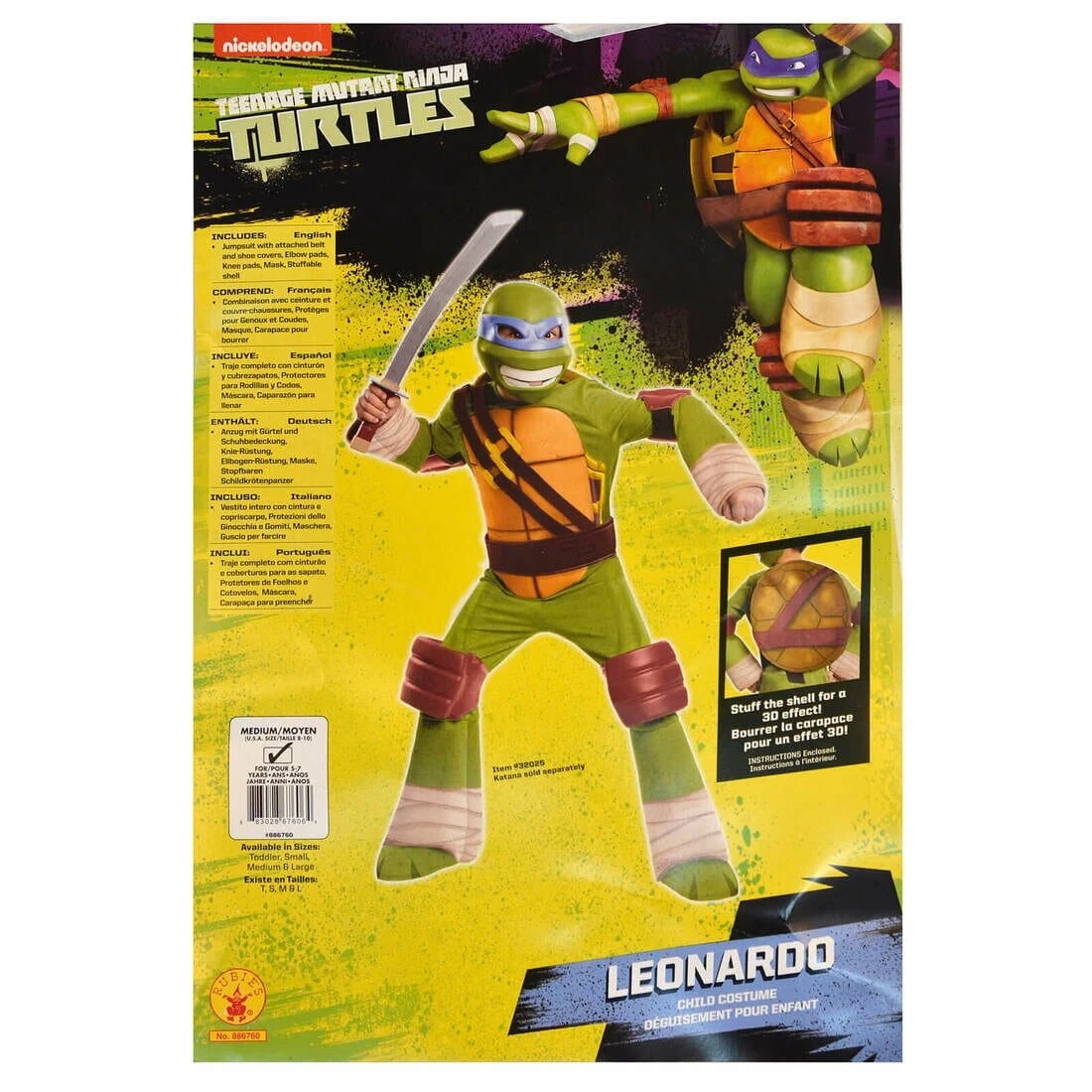 Teenage Mutant Ninja Turtles Costume Kids Deluxe Fancy Dress 2 Teenage Mutant Ninja Turtles Costume Kids Deluxe Fancy Dress - Image 2