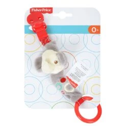 Fisher Price Plush Animal Pacifier Holder With Clothing Clip -XS-Stock PRIFP10089 51483.1573810217.1100.1100