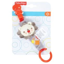 Fisher Price Plush Animal Pacifier Holder With Clothing Clip -XS-Stock PRIFP10103 65796.1573810207.1100.1100
