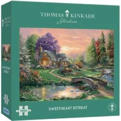 Gibsons Sweetheart Retreat Jigsaw Puzzle Thomas Kincaid 1000 Pieces