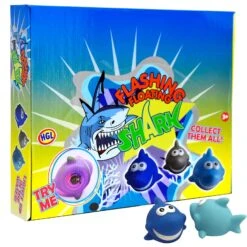 Pack Of 24 Flashing Floating Sharks Light Up Bath Toy Party Bag