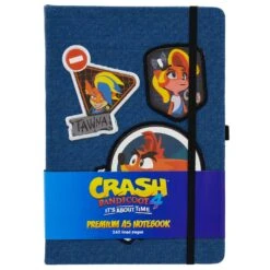 Activision Crash Bandicoot A5 Notebook Denim Cover Hardback 240 Pages