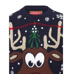 Mens Novelty Christmas Jumper Pucker Up Mistletoe Reindeer -XS-Stock SRG1A13480 A E 1600 3 69528.1570022253.1100.1100