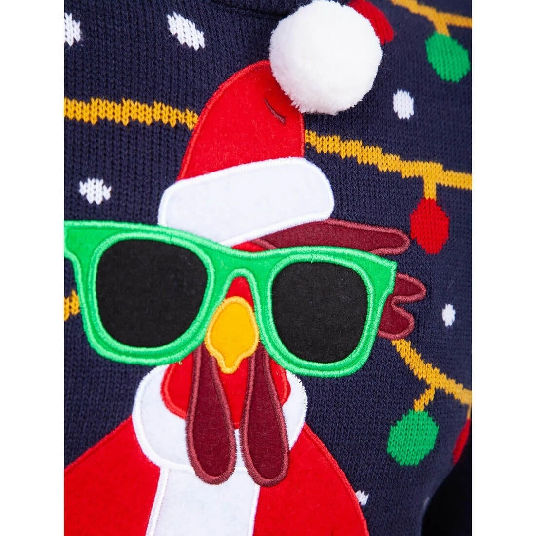 Mens Light Up Santa Turkey Christmas Jumper Fun LED Baubles 4 Mens Light Up Santa Turkey Christmas Jumper Fun LED Baubles - Image 4