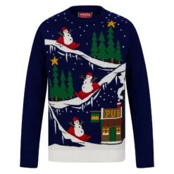 Mens To The Pub Snowman Christmas Jumper 8 Mens To The Pub Snowman Christmas Jumper -XS-Stock SRG1A17077 F 1.opt