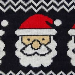 Mens Christmas Jumper Santa Snowflake Traditional -XS-Stock SRG1A17078 F 3.opt