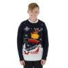 Kids Snowboarding Rudolph Christmas Jumper Snowflakes Fun