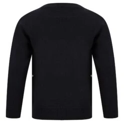 Kids Christmas Jumper Smiling Reindeer Snowflakes Fair Isle -XS-Stock SRG2A17151 F 2 opt