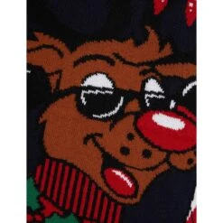 Kids Reindeer Christmas Jumper Cool Sunglasses Rudolph -XS-Stock SRG2A17152 A 3.opt
