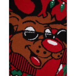 Kids Reindeer Christmas Jumper Cool Sunglasses Rudolph -XS-Stock SRG2A17152 F 3.opt