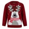 Kids LED Fluffy Polar Bear Christmas Jumper Light Up