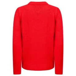 Ladies Christmas Jumper Polar Bear Ice Skating Red -XS-Stock SRG3A15865 A 2.opt