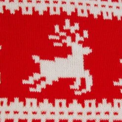 Womens Traditional Christmas Jumper Leaping Reindeer Red -XS-Stock SRG3A17239 A 3 opt