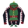 Unisex Novelty Hooded Christmas Jumper Elf Body With Legs