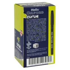 Box Of 50 Ball Pens Helix Oxford Curve 1mm Needle Point -XS-Stock UBLILX0030 2 opt