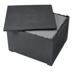 Keter Rosalie 2 Seater Balcony Set Storage Table Grey Rattan -XS-Stock UBLKTR0044 3