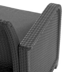 Keter Rosalie 2 Seater Balcony Set Storage Table Grey Rattan -XS-Stock UBLKTR0044 4