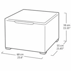 Keter Rosalie 2 Seater Balcony Set Storage Table Grey Rattan -XS-Stock UBLKTR0044 5