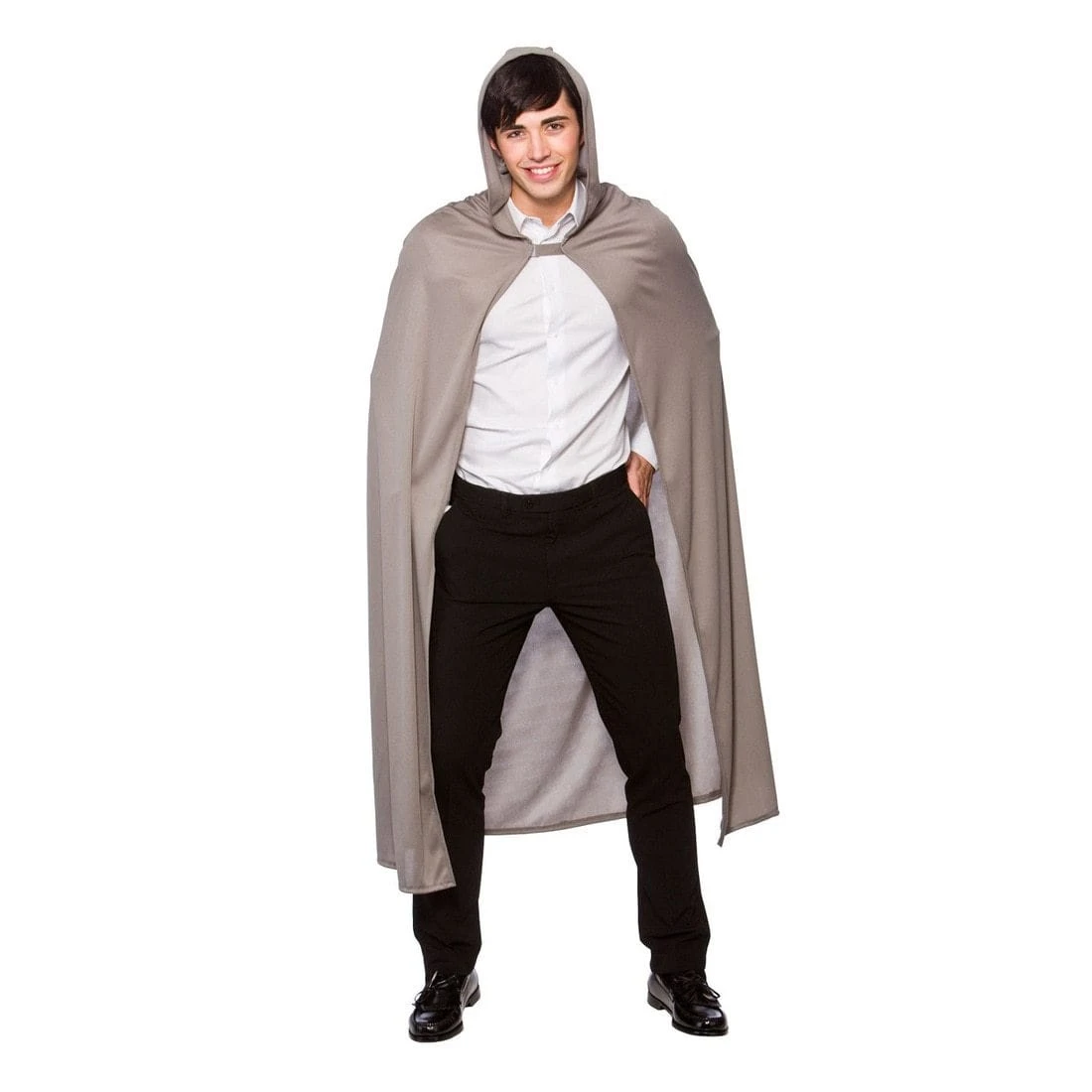 Adults Hooded Grey Cape Wizard Vampire Halloween Costume 1 Adults Hooded Grey Cape Wizard Vampire Halloween Costume